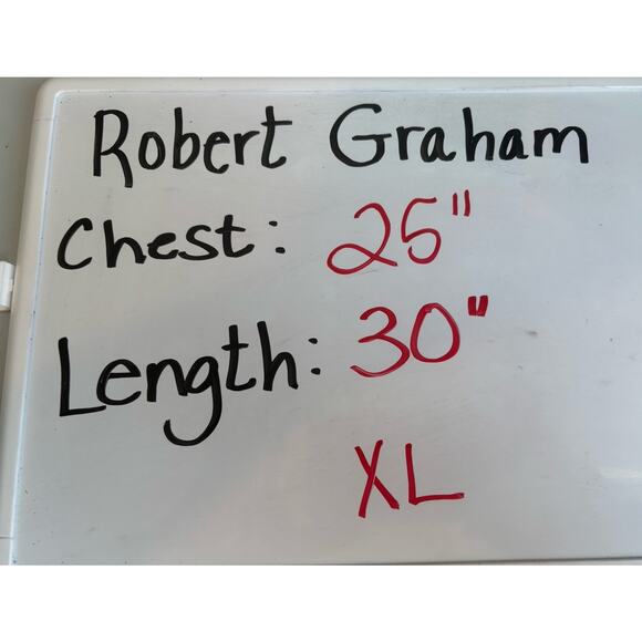 Robert Graham Mens Shirt XL Blue White Striped Flip Cuff Contrast Button Down - Picture 13 of 14